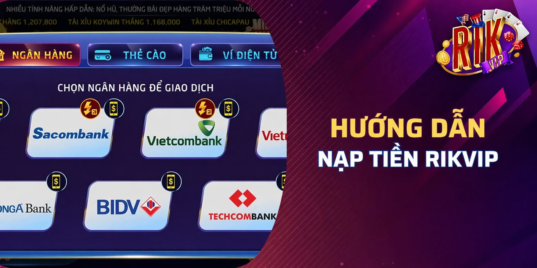 Các thao tác nạp tiền nhanh gọn lẹ